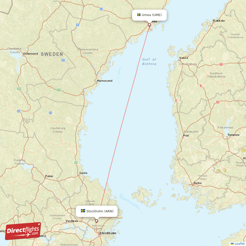 Direct Flights From Stockholm To Umea ARN To UME Non Stop