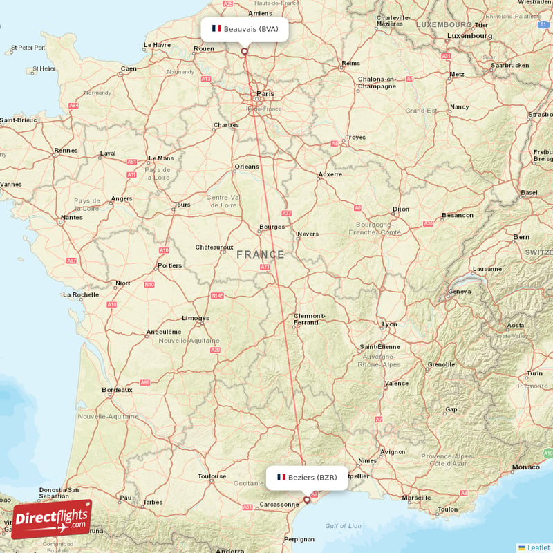 Direct Flights From Paris To Beziers BVA To BZR Non Stop