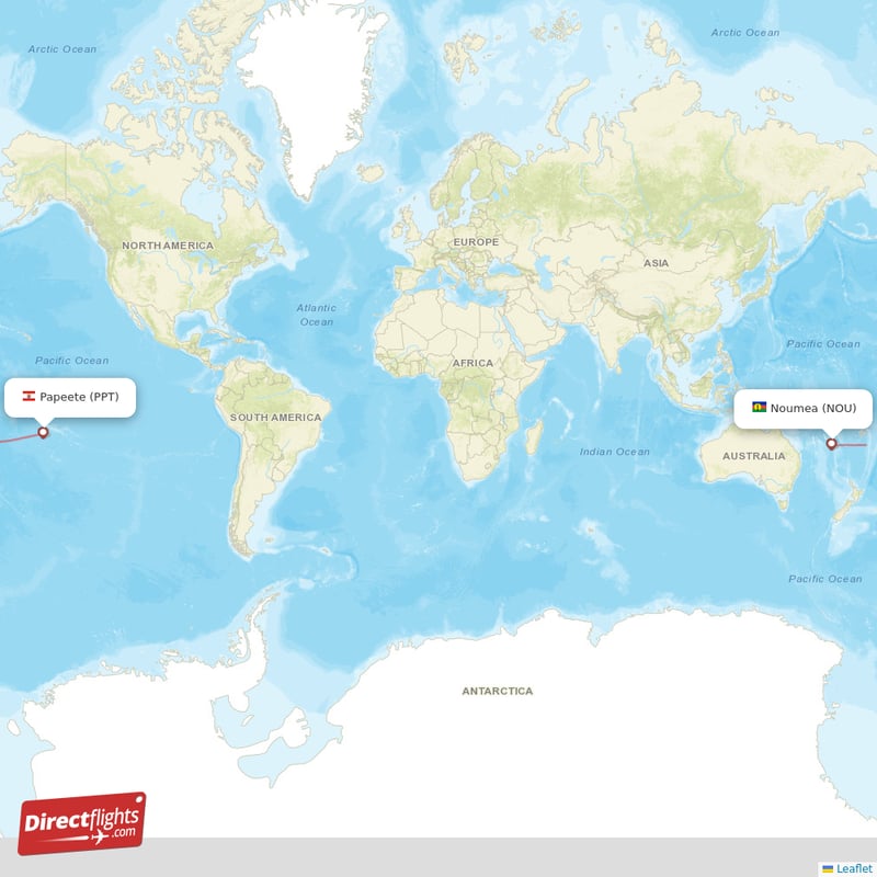 Direct Flights From Papeete To Noumea Ppt To Nou Non Stop