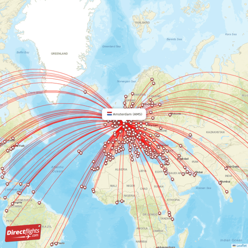 How to find a direct flight to Amsterdam Schiphol Airport ...