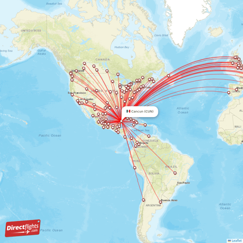 where in the us can you fly direct to cancun