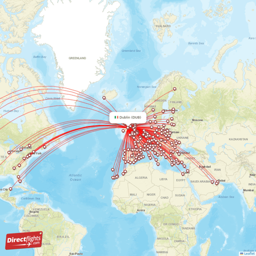 Find all direct flights to Dublin, Ireland - Directflights.com