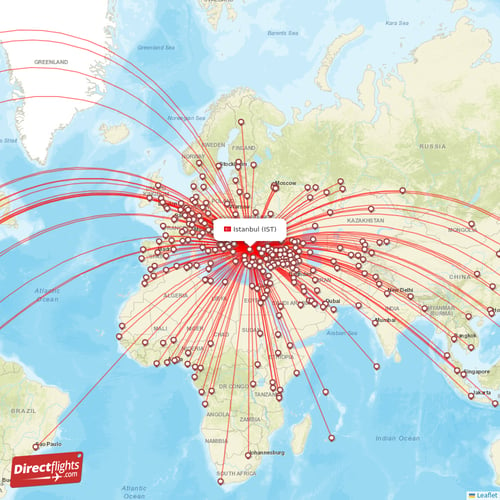 See all direct flights available to Istanbul - Directflights.com