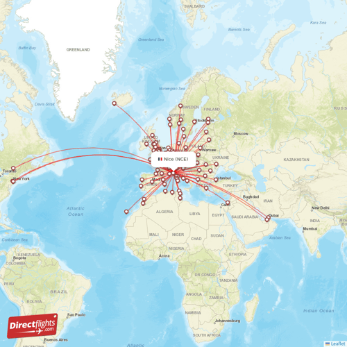 Compare direct flights to the airport in Nice - Directflights.com