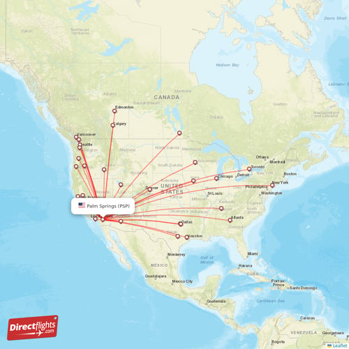 Direct flights from Palm Springs - 32 destinations - PSP, USA ...