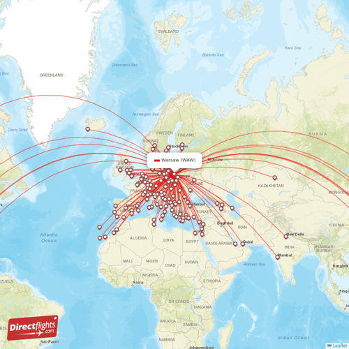 Find all direct flights to Warsaw, Poland - Directflights.com