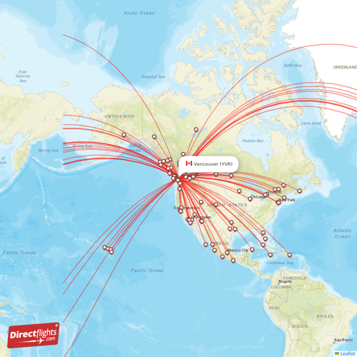 How to find a direct flights to Vancouver - Directflights.com