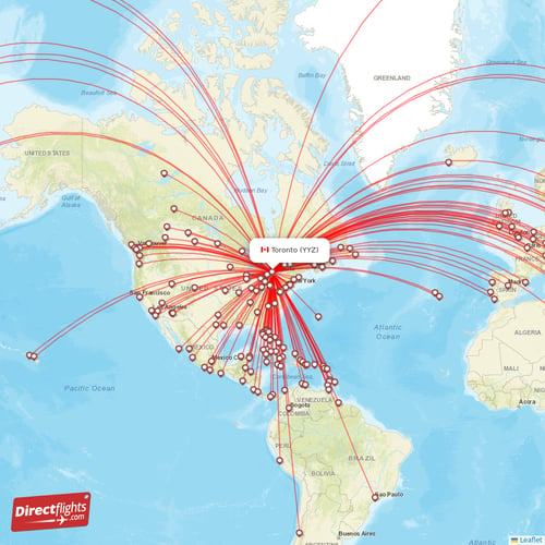 Choose a direct flight to Toronto - Directflights.com