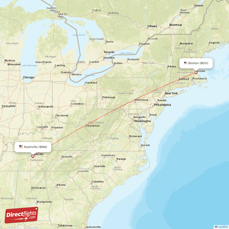 Direct flights from Nashville to Boston, BNA to BOS non-stop ...