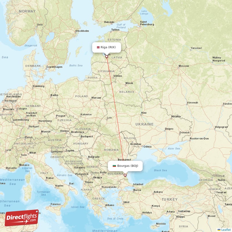 Direct flights from Riga to Bourgas, RIX to BOJ non-stop ...